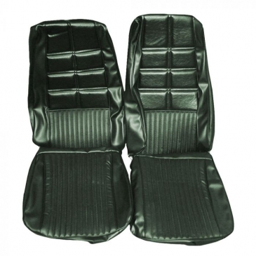 1970 FORD MUSTANG DELUXE TWO FRONT BUCKET SEATS UPHOLSTERY ONLY - (DARK IVY GOLD) DISTINCTIVE INDUSTRIES