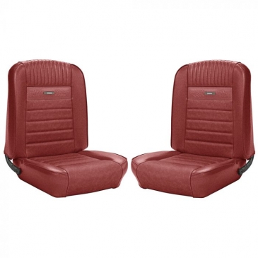 1966 FORD MUSTANG PONY COMPLETE UPHOLSTERY SET - CONVERTIBLE (DARK RED)