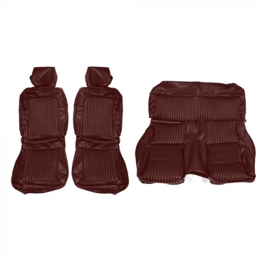 1969 FORD MUSTANG STANDARD COMPLETE UPHOLSTERY SET - COUPE (DARK RED) DISTINCTIVE INDUSTRIES
