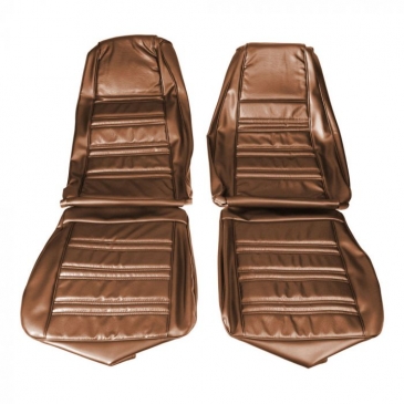 1970 FORD MUSTANG STANDARD FRONT BUCKETS UPHOLSTERY ONLY - (GINGER) DISTINCTIVE INDUSTRIES