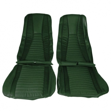 1971-73 FORD MUSTANG MACH 1 FRONT BUCKET SEATS UPHOLSTERY ONLY - FASTBACK (GREEN/GREEN) DISTINCTIVE INDUSTRIES