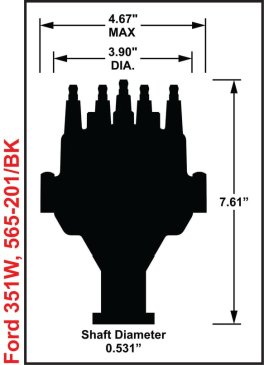 HOLLEY EFI DUAL SYNC FORD 351W DISTRIBUTOR