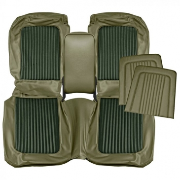 1968 FORD MUSTANG STANDARD/DELUXE FRONT BENCH UPHOLSTERY ONLY - (IVY-GOLD) *DISTINCTIVE INDUSTRIES