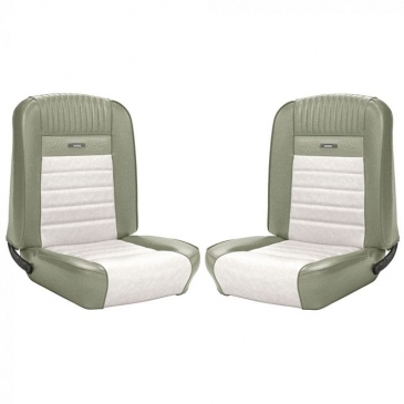 1965-66 FORD MUSTANG PONY COMPLETE UPHOLSTERY SET - COUPE (IVY/WHITE)