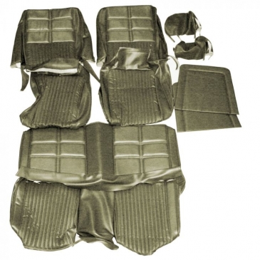 1969 FORD MUSTANG DELUXE COMPLETE UPHOLSTERY SET WITH COMFORT WEAVE - FASTBACK (LIGHT NUGGET-GOLD) DISTINCTIVE INDUSTRIES