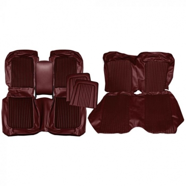1968 FORD MUSTANG STANDARD/DELUXE BENCH COMPLETE UPHOLSTERY SET - COUPE - (MAROON) *DISTINCTIVE INDUSTRIES