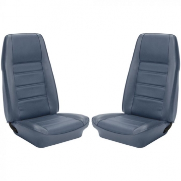 1971-73 FORD MUSTANG TWO FRONT BUCKETS ONLY - (MEDIUM BLUE)