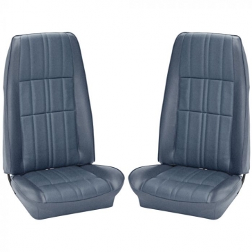 1971-73 FORD MUSTANG TWO FRONT BUCKETS ONLY UPHOLSTERY - (MEDIUM BLUE) TMI PRODUCT