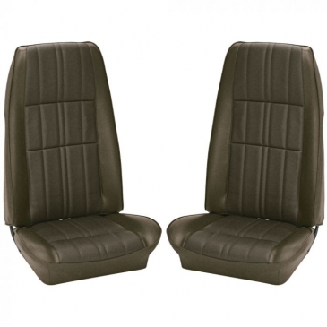 1971-73 FORD MUSTANG TWO FRONT BUCKETS ONLY UPHOLSTERY - (MEDIUM GREEN) TMI PRODUCT