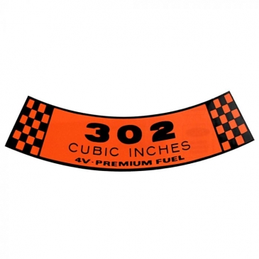1968-69 FORD MUSTANG AIR CLEANER DECAL (302-4V)