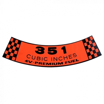1968-69 FORD MUSTANG AIR CLEANER DECAL (351-4V)