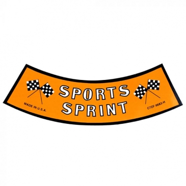1967-68 FORD MUSTANG AIR CLEANER DECAL (SPORTS SPRINT)