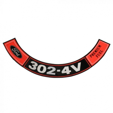 1970-71 FORD MUSTANG AIR CLEANER DECAL (302-4V)