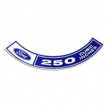 1970-71 FORD MUSTANG AIR CLEANER DECAL 6 CYL. (250)