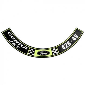 1969-71 FORD MUSTANG AIR CLEANER DECAL (COBRA 428-4V)