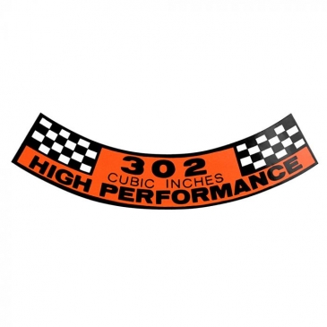 1968-69 FORD MUSTANG AIR CLEANER DECAL SMALL BLOCK HIGH PERFORMANCE