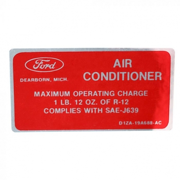 1971-73 FORD MUSTANG AIR CONDITIONER DECAL