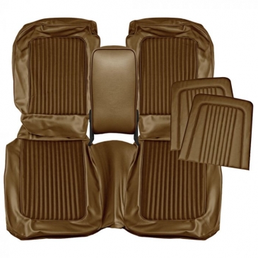 1968 FORD MUSTANG STANDARD/DELUXE FRONT BENCH UPHOLSTERY ONLY - (NUGGET-GOLD) *DISTINCTIVE INDUSTRIES