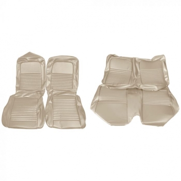 1967 FORD MUSTANG COMPLETE STANDARD/DELUXE UPHOLSTERY SET - CONVERTIBLE BUCKET SEATS (PARCHMENT) *DISTINCTIVE INDUSTRIES