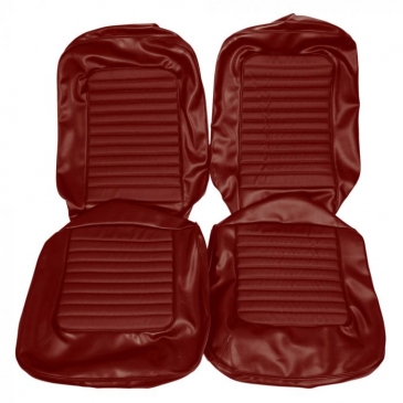 1966 FORD MUSTANG TWO FRONT BUCKETS ONLY UPHOLSTERY - STANDARD (RED) *DISTINCTIVE INDUSTRIES
