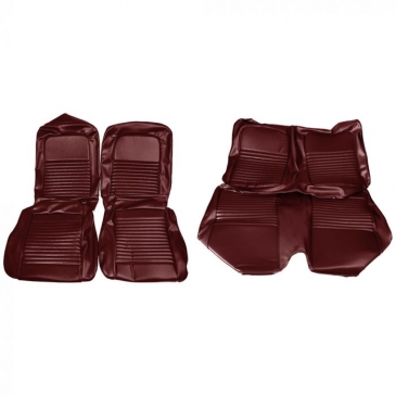 1967 FORD MUSTANG COMPLETE STANDARD/DELUXE UPHOLSTERY SET - FASTBACK BUCKET SEATS (RED) *DISTINCTIVE INDUSTRIES