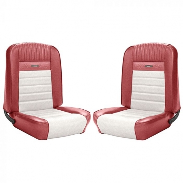 1965 FORD MUSTANG PONY COMPLETE UPHOLSTERY SET - FASTBACK (RED/WHITE)