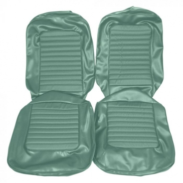 1966 FORD MUSTANG TWO FRONT BUCKETS ONLY UPHOLSTERY - STANDARD (TURQUOISE) *DISTINCTIVE INDUSTRIES