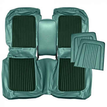 1968 FORD MUSTANG STANDARD/DELUXE FRONT BENCH UPHOLSTERY ONLY - (TURQUOISE) *DISTINCTIVE INDUSTRIES