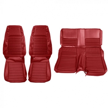 1970 FORD MUSTANG MACH 1 TWO FRONT BUCKET SEATS ONLY UPHOLSTERY - FASTBACK (VERMILION) DISTINCTIVE INDUSTRIES