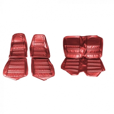 1970 FORD MUSTANG STANDARD COMPLETE UPHOLSTERY SET - CONVERTIBLE (VERMILION) DISTINCTIVE INDUSTRIES