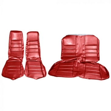 1971-73 FORD MUSTANG STANDARD COMPLETE UPHOLSTERY SET -  CONVERTIBLE (VERMILION) DISTINCTIVE INDUSTRIES