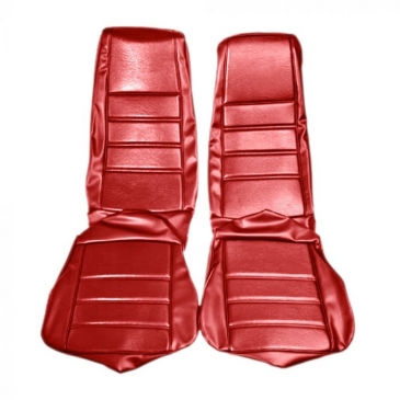 1971-73 FORD MUSTANG STANDARD TWO FRONT BUCKETS ONLY UPHOLSTERY - (VERMILION) DISTINCTIVE INDUSTRIES