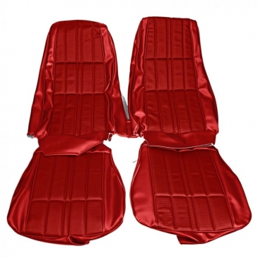 1971-73 FORD MUSTANG COMPLETE DELUXE UPHOLSTERY SET - FASTBACK (VERMILION) DISTINCTIVE INDUSTRIES