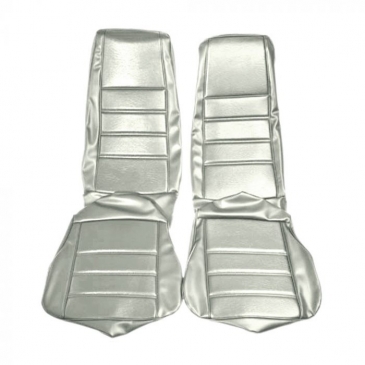 1971-73 FORD MUSTANG STANDARD TWO FRONT BUCKETS ONLY UPHOLSTERY - (WHITE) DISTINCTIVE INDUSTRIES