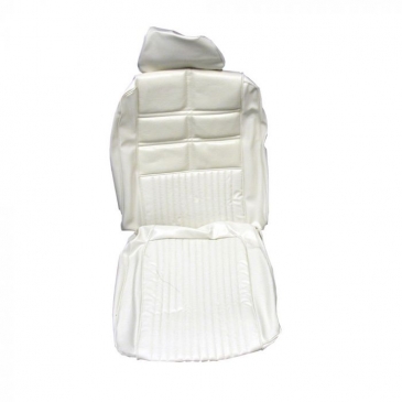 1969 FORD MUSTANG DELUXE TWO FRONT BUCKET SEATS UPHOLSTERY ONLY - (WHITE) DISTINCTIVE INDUSTRIES