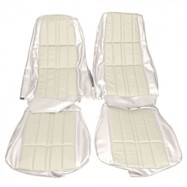 1971-73 FORD MUSTANG COMPLETE DELUXE UPHOLSTERY SET - FASTBACK (WHITE) DISTINCTIVE INDUSTRIES