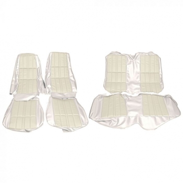 1971-73 FORD MUSTANG COMPLETE DELUXE UPHOLSTERY SET - COUPE (WHITE) DISTINCTIVE INDUSTRIES