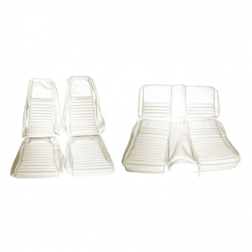 1969 FORD MUSTANG MACH 1 COMPLETE UPHOLSTERY SET -  FASTBACK (WHITE/WHITE) DISTINCTIVE INDUSTRIES