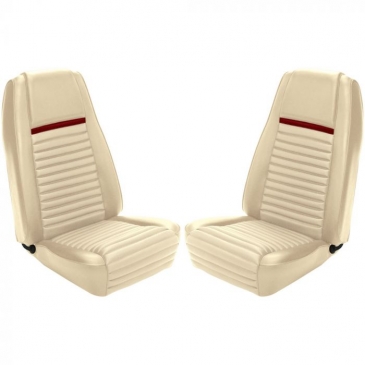 1969 FORD MUSTANG MACH 1 COMPLETE UPHOLSTERY SET -  FASTBACK (WHITE/RED) TMI PRODUCT