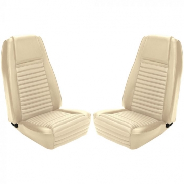1969 FORD MUSTANG MACH 1 TWO FRONT BUCKETS ONLY UPHOLSTERY - FASTBACK (WHITE/WHITE) TMI PRODUCT