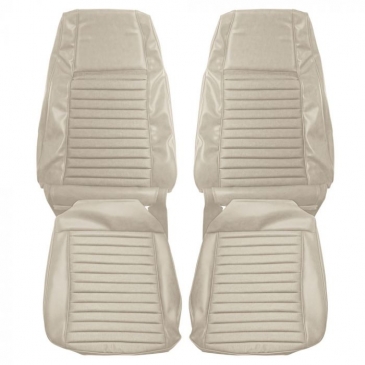 1970 FORD MUSTANG MACH 1 TWO FRONT BUCKET SEATS ONLY UPHOLSTERY - FASTBACK (WHITE/WHITE) DISTINCTIVE INDUSTRIES