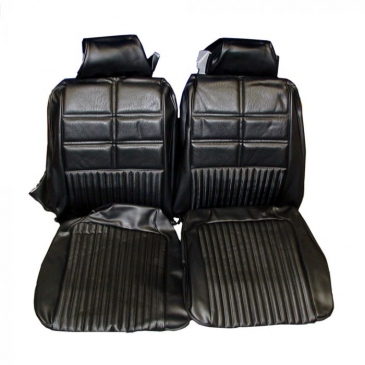 1969 FORD MUSTANG DELUXE COMPLETE UPHOLSTERY SET WITH COMFORT WEAVE - COUPE (BLACK) DISTINCTIVE INDUSTRIES