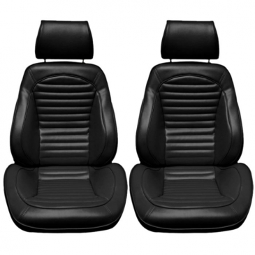 1965-66 FORD MUSTANG DISTINCTIVE INDUSTRIES STANDARD PROCAR TOURING II SEATS - (PAIR) BLACK