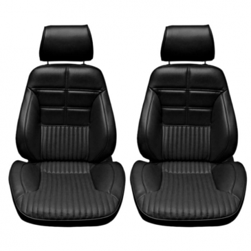 1969-70 FORD MUSTANG DISTINCTIVE INDUSTRIES DELUXE PROCAR TOURING II SEATS - (PAIR) BLACK