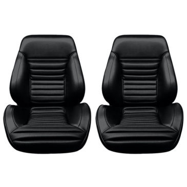 1969-70 FORD MUSTANG DISTINCTIVE INDUSTRIES MACH 1 PROCAR TOURING II SEATS - (PAIR) BLACK/BLACK