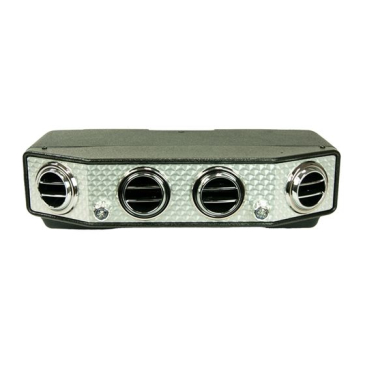 FORD MUSTANG OLD AIR PRODUCT INSIDE PACKAGE UNDERDASH A/C & HEAT SYSTEM, ENGINE TURNED FACEPLATE W/ ROUND LOUVERS, ELECTRONIC HEATER VALVE