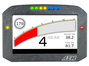 AEM CD-7FG CARBON GPS-ENABLED FLAT PANEL DIGITAL DASH DISPLAY