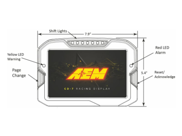 AEM CD-7 CARBON DIGITAL DASH DISPLAY (NON-LOGGING)