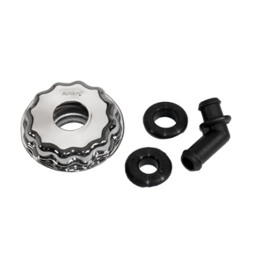 SCOTT DRAKE TWIST ON OIL CAP WITH PCV ELBOW, CHROME