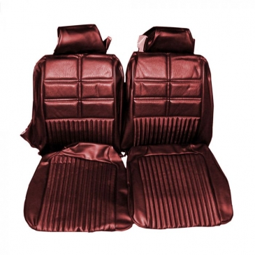 1969 FORD MUSTANG DELUXE COMPLETE UPHOLSTERY SET WITH COMFORT WEAVE - COUPE (DARK RED) DISTINCTIVE INDUSTRIES